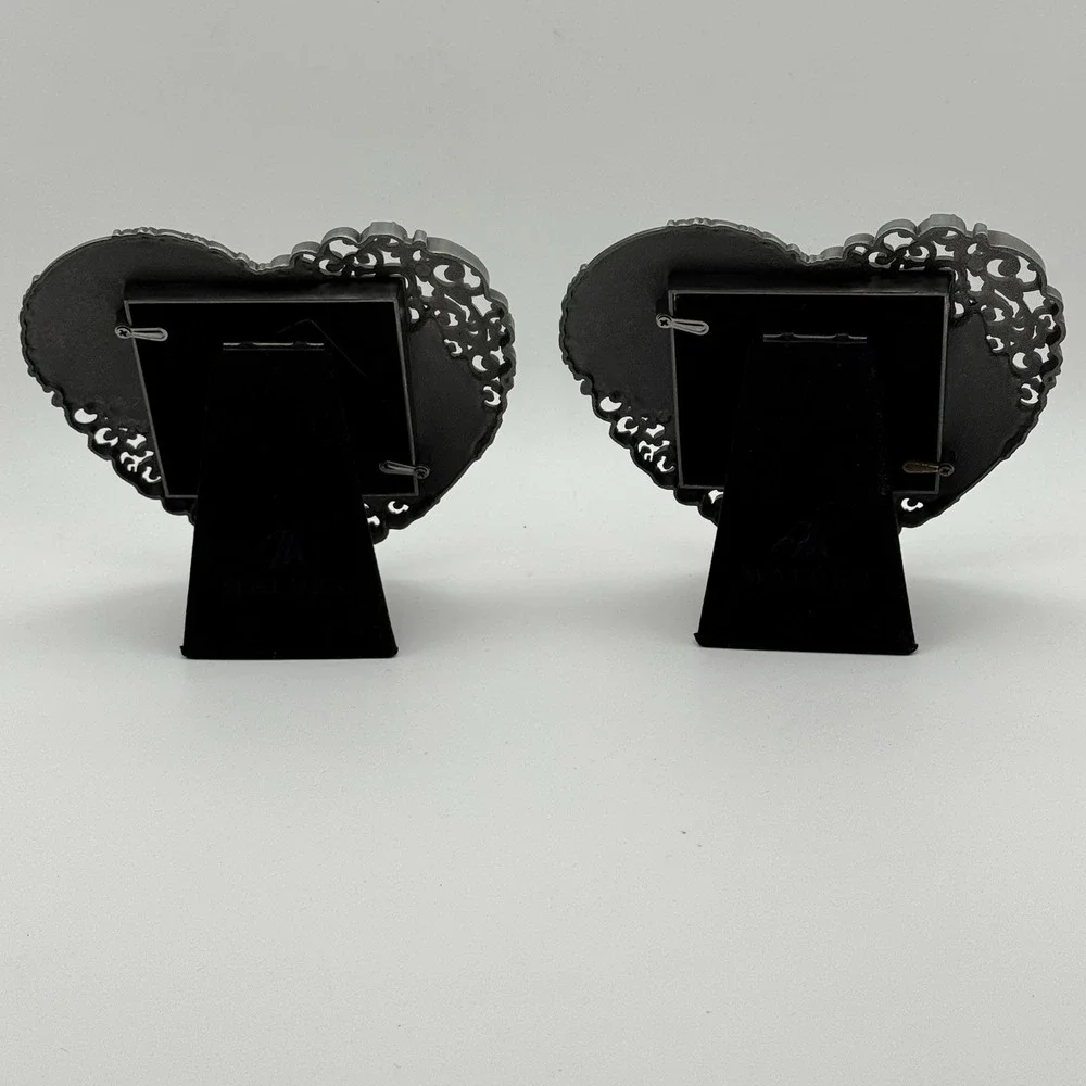 Pair of NWT Malden International Designs Pewter Heart Photo Frames